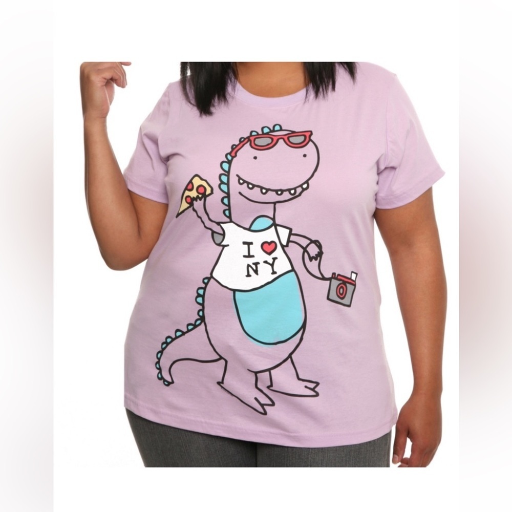 New Torrid sz 2 Dino I Heart Love NY Vacay Tee Shirt Top Sz‎ 2X
